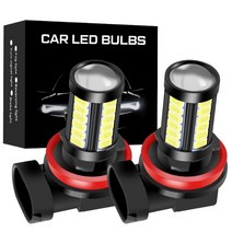 자동차전조등 2pcs h11 h8 9006 hb4 9005 psx24w h16eu hb4 5730 led 자동 안개 램프 자동차 안개 전구 6000k 흰색 파란색 호환, 빨간색
