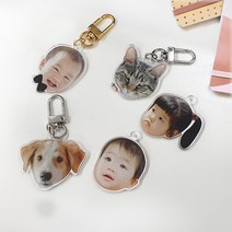 주문제작 아크릴 키링 포토 이니셜 커플 캐릭터 가방 차 키키링 굿즈 diy 열쇠고리, 1. 단면, 1. 효과없음, 1개