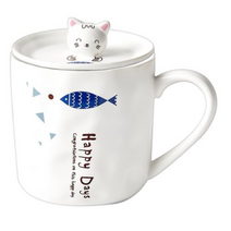 오슬로 헤링 한마리 머그컵 390 ml + 뚜껑, 블루, 1개입