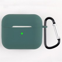 Fone De Ouvido 실리콘 블루투스 이어폰 케이스 에어팟 호환 3 무선 헤드폰 헤드셋, [04] Dark green