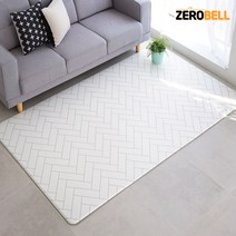 제로벨 PVC 양면 놀이방매트 특대형 140x240cm 12T 유아 어린이 층간소음 매트, 양면 헤링본 화이트