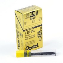 Pentel 슈퍼 하이 폴리머 리필 두께 0.9mm 높이 2개 심 180개(50-9-2H) 156749, H Lead
