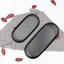 디저트 접시 까페 케이크 블랙 매트 다이닝 플레이트 스테인레스 스틸 너트 과일 트레이 스낵 주방 서양 스테이크, 01 black