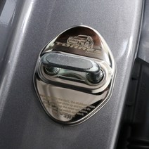 차데코 쌍용 토레스 도어스트라이커 몰딩 크롬 도어락 기스방지 악세사리 용품, 실버(1P)