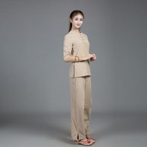 명상복 생활 수련 여성 남자 명상 다도 요가 의류, 색상4+XXL