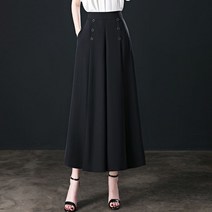 FANSYLI 여자 정장 와이드팬츠 루즈핏 캐쥬얼 하이 웨이스트 긴 바지 W3F2003
