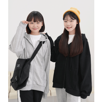 [키140 150 160] 키키코 에브리K후드집업 초등 고학년 중학생 여아 무지 오버핏 후드집업 아우터