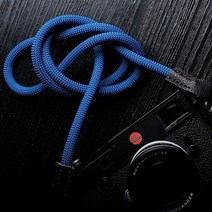 손으로 짠 나일론 로프 카메라 숄더 넥 스트랩 벨트 leica m10 fuji-film xt10 xt20 xt30 x100 ricoh gr2 gr3 nikon z6 z7, 파란색