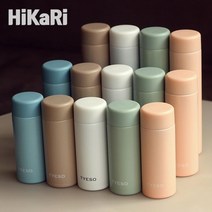 히카리 미니 무광 텀블러 보온병 120ml 200ml, 120ml파스텔블루