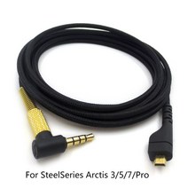 교체 3.5mm 나일론 게임 헤드셋 오디오 케이블 Arctis 용 78 인치 3 5 7 Pro, [02] 2