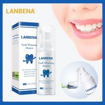 CAICHEN 치아 미백 무스 치과 도구 치아 화이트닝 구강 케어 화이트 치아 치약 얼룩 제거 화이트닝 치약, 1개