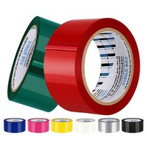 중포장 50M 50P 색테이프 컬러색깔 강력접착 박스제작, 검정 50P