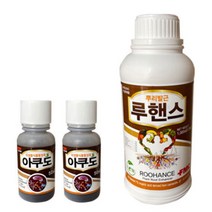 아쿠도 50ml 2개 루핸스 1L 고추 오이 침지 마늘 양파 배추 뿌리 영양제 토양미생물