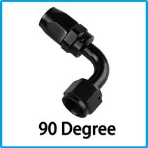 범용 AN4 AN6 AN8 AN10 AN12 알루미늄 오일 연료 스위블 호스 엔드 피팅 어댑터 키트 0 °/45 °/90 °/12, 04 Black 90_03 AN8