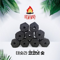 [테숯라] 프리미엄 코코넛 야자숯 1kg / 캠핑 바베큐숯 구이용