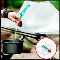 수도꼭지 접이식 워터백 대용량 물주머니 캠핑 샤워백 20리터 물통, 단품 1, 20L