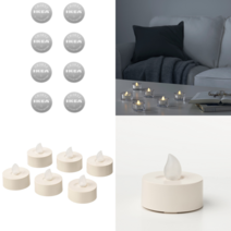 이케아 GODAFTON 고다프톤 LED미니양초 실내외겸용 배터리식 내추럴 503.617.68