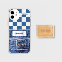 앤커버 BLUE DENIM CHECKERBOARD SET(젤리 + 아크릴스마트톡)