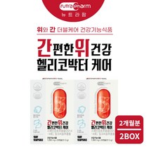 간 과 위 아플때 속쓰림 속아플때 에 좋은 속편한 먹는 건강 관리 보호제 영양제 실리마린 감초 양배추 추출물 헬리코박터, 2BOX(2개월분)
