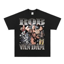 WWE 반팔 티셔츠 프로레슬링 랍밴댐 레슬러 레슬링 레트로 빈티지 운동복 헬스복