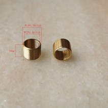 동파이프 에어컨 배관 커버 호스 M12 x 10mm 피치M14x10 피치 나사산 중공 튜브 어댑터내부 외부 스레드 커플러 컨베이어 어댑터총 길이, M12 to M14, 2 pieces
