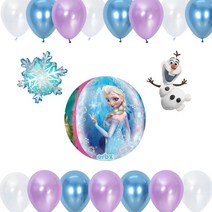 하늘풍선파티 겨울왕국 풍선세트 연말파티 생일파티 생일풍선 셀프생일상, 옹브레엘사 미니쉐입세트