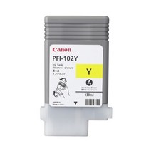 Canon 정품플로터잉크 PFI-102Y YELLOW IPF-500 130ml PrinterMODEL-iPF720, 1