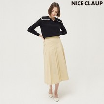 [나이스크랍] 나이스클랍 플리츠 리본 디테일 스커트 N223MWS810