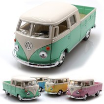 아트박스/킨스마트 데코앤 킨스마트 폭스바겐 더블캡픽업 파스텔 버스 미니카, 폭스바겐파스텔버스(핑크)