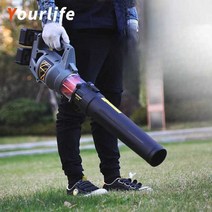 충전식송풍기 강력한 무선브로워 배낭형 낙엽청소기, 40V 리튬 배터리 송풍기 + 배터리 4개