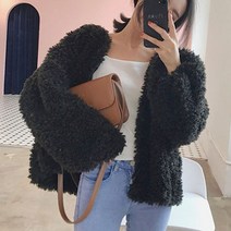 뽀글이 가디건 가오리핏 겨울 코디 아우터 카디건