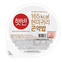 CJ제일제당 햇반 현미귀리곤약밥 150g 맛있는 밥 즉석 현미 지은 잡곡 공기 간편식 음식, 24개
