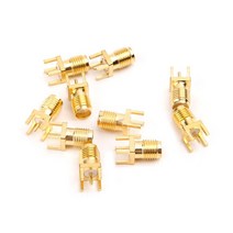 10pcs SMA Female Jack Solder PCB Board Mount RF Connectors Straight Adapter, Other, 10개