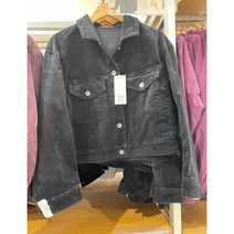 Uniqlo 453358 여성용 코듀로이 쇼트 자켓 쇼트 하이 웨이스트 자켓 코트 캐주얼 패션 아우터 탑