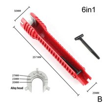 자동차특수분해도구 8 in 1 flume 매직 렌치 싱크 수도꼭지 배관 도구 매직 렌치 8 in 1 다기능 영어 키 수리 배관 렌치 도구, 1에서 6