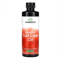스완슨 Emulsified 코드리버 오일 Mint 16 fl oz (473 ml)