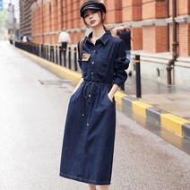 올봄엔 청 데님 원피스 롱 캐주얼 신입생 소풍 나들이 요즘 여행 복고 레트로 청순 발랄