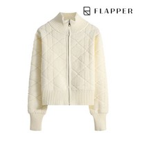 플래퍼 FLAPPER 77까지 부클볼륨집업가디건 FB3SCD008C