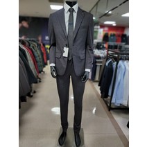 인디안 웰메이드 남성 폴리혼방스판 그레이 슬림핏 정장세트(MAE GAVF 7431)