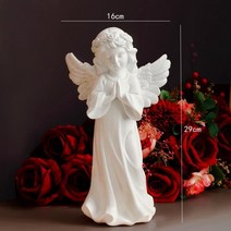 유럽식 빈티지 천사 조각상 캔들 홀더 스타일 북유럽 레트로 귀여운 오브제, AF.천사 화이트