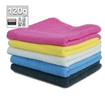 기존형 120미용(특대/ 40x80cm 120g) 다용도 순면 업소용 수건 타올 사우나 헬스 휘트니스 목욕 수건 모텔 숙박업소, 노랑
