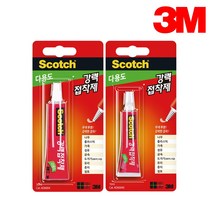 3M 스카치 다용도 강력 접착제 투명 튜브형 유리 금속 비닐 섬유, 3M 스카치 다용도 강력 접착제 15ml