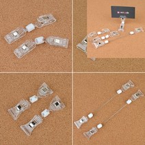 2P 집게형 쇼클립 집게 소 빵네임택 테이블메뉴판거치대, 반달집게