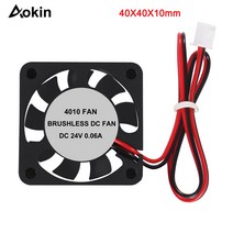 건축자재 3D 프린터 냉각 팬 40mm x 10mm 오일 베어링 송풍기 DC 12V 브러시리스 2 핀 터미널 포함 4 개, [01] 12V