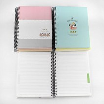 아이윙스 7000 쿠키 하드커버 유선 스프링노트 학원학교 수강생 학생 단체선물, 랜덤