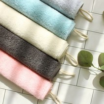 아트박스/어메니티타올 40수 코마사 무형광 주방타올 고리수건 70g 5장 세트, 코랄블루 5장