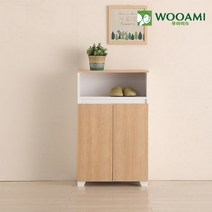 [우아미가구] 코모노 낮은 신발장600, 화이트