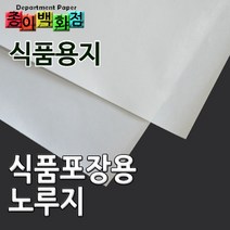 종이백화점 식품용지 노루지 크라프트지 유산지 호두과자용, 500매