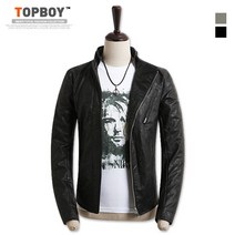 TOPBOY 사선포켓 레더 라이더 자켓 (K2063)