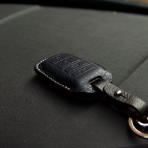 헤르만 기아 올뉴 k7 k9 프리미엄 스마트키 가죽케이스 마스터 키홀더, 미드나잇 블루, 기아 4버튼타입